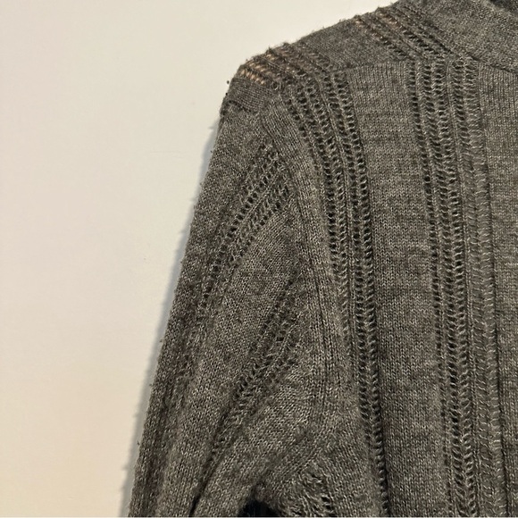 All saints spitalfeilds gray knit cardigan sweater wool & Alpaca - Picture 9 of 9